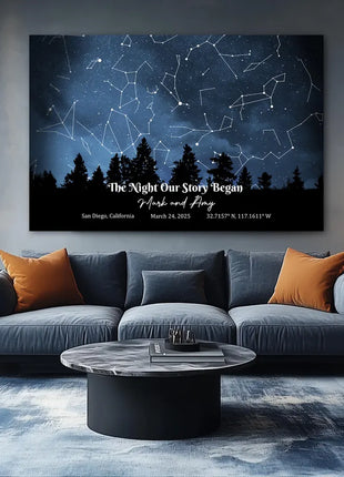 The Night Our Story Began Star Map – Wedding Gift, Anniversary Gift