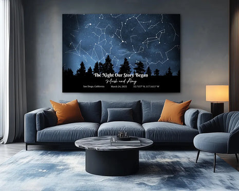 The Night Our Story Began Star Map – Wedding Gift, Anniversary Gift