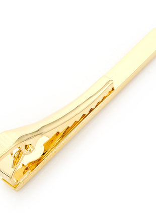 Gold Etched Lines Tie Clip