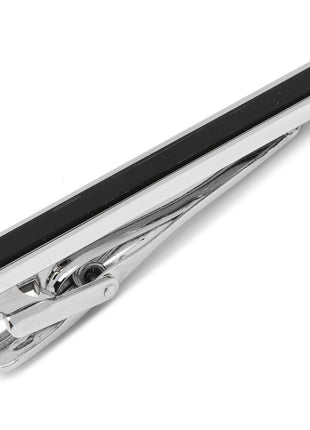 Onyx Inlaid Tie Clip