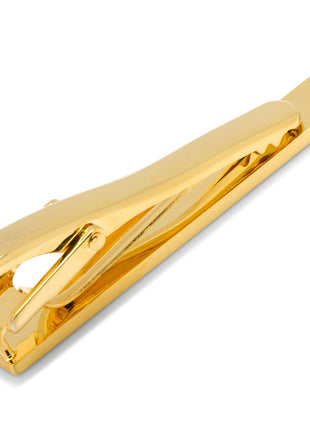 Gold and Onyx Inlaid Tie Clip