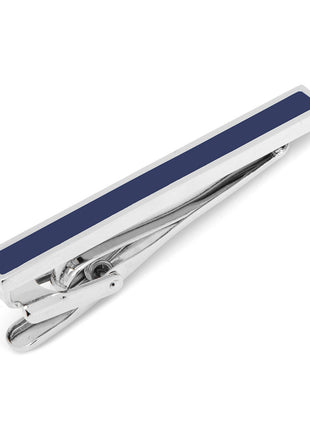 Navy Enamel Inlaid Tie Clip