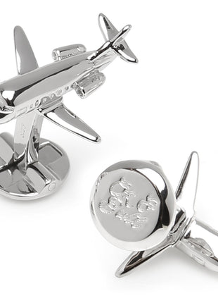 Sterling Private Jet Cufflinks