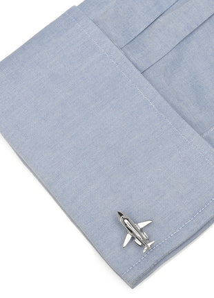 Sterling Private Jet Cufflinks