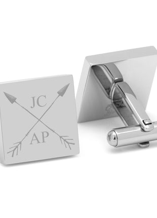 Crossed Arrows Engravable Cufflinks