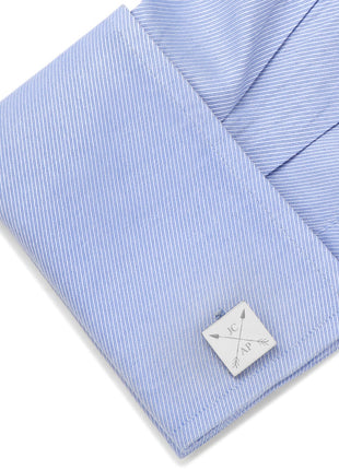 Crossed Arrows Engravable Cufflinks