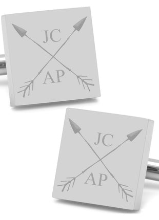 Crossed Arrows Engravable Cufflinks