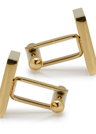 Gold Stainless Engravable Square Cufflinks