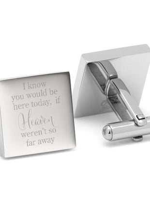 Heaven so far away Custom Photo Engravable Cufflinks