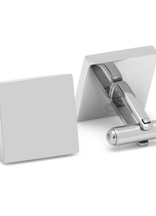 Stainless Steel Square Infinity Engravable Cufflinks