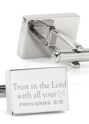 Wedding Bible Verse Engravable Cufflinks
