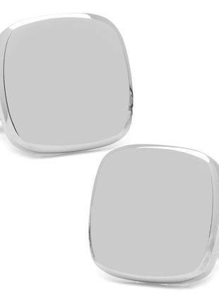 Stainless Steel Soft Square Engravable Cufflinks