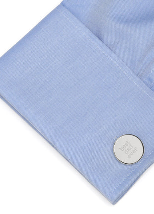 Best Dad Ever Engravable Cufflinks