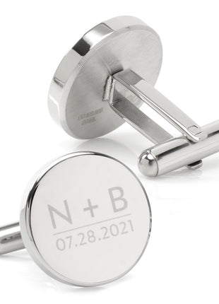 Custom Clock Engravable Cufflinks