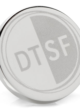 Stainless Steel Engravable Round Infinity Lapel Pin