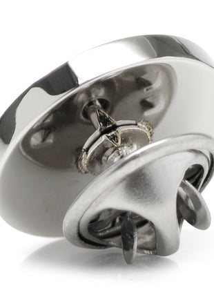 Stainless Steel Engravable Round Infinity Lapel Pin
