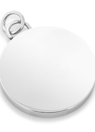 Stainless Steel Engravable Round Infinity Pendant