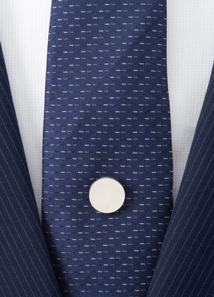 Stainless Steel Engravable Round Infinity Tie Tac