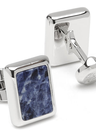 Silver and Sodalite JFK Presidential Cufflinks
