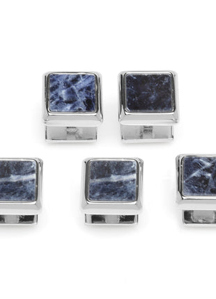 Silver and Sodalite JFK Presidential 5-Stud Set