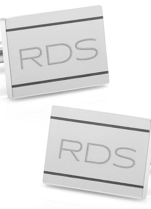 Stainless Steel Engravable Etched Frame Cufflinks