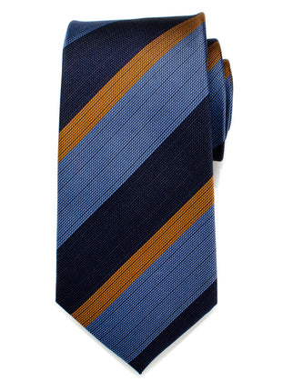 The Andrew Tie (Blue Orange Stripe Men's Tie)