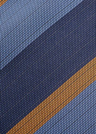 The Andrew Tie (Blue Orange Stripe Men's Tie)
