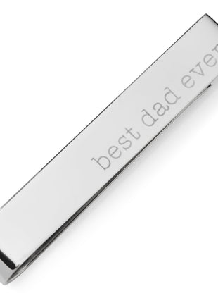Best Dad Ever Engravable Tie Bar