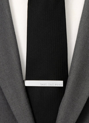 Best Dad Ever Engravable Tie Bar