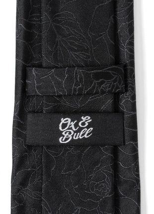 Black Floral Men's Tie