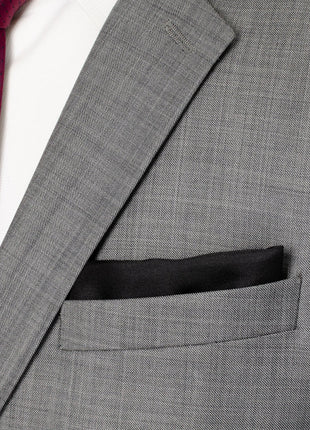 Black Silk Pocket Square