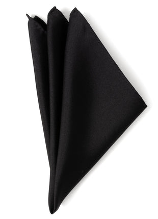 Black Silk Pocket Square
