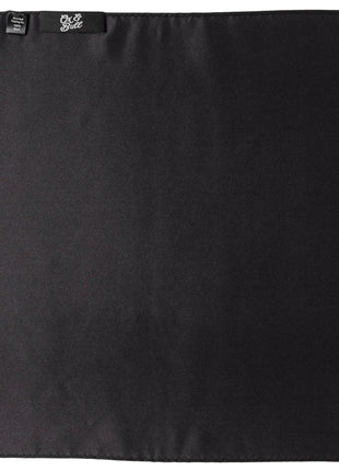 Black Silk Pocket Square