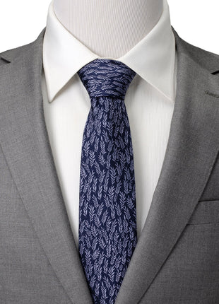 Blue Leaf Men's Tie