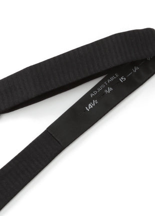 Black Formal Pinstripe Silk Bow Tie
