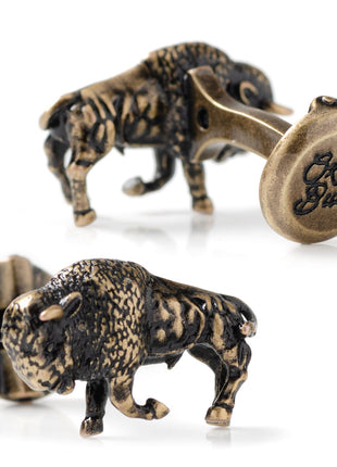 Antique Bronze Bison Cufflinks