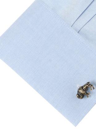 Antique Bronze Bison Cufflinks