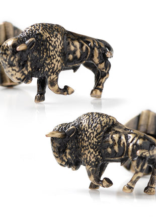 Antique Bronze Bison Cufflinks