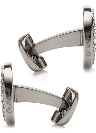 Crystal Button Pave Cufflinks