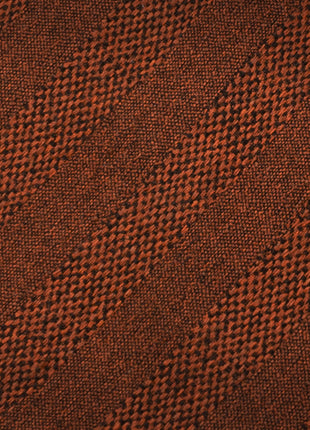 Burnt Sienna Tweed Striped Linen Men's Tie