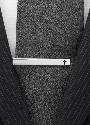 Cross Stainless Steel Cufflinks and Tie Clip Gift Set