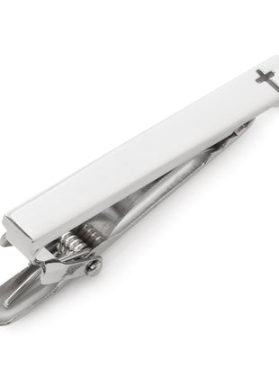 Cross Cutout Stainless Steel Tie Clip