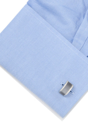 Gray Cat's Eye Bridged Cufflinks