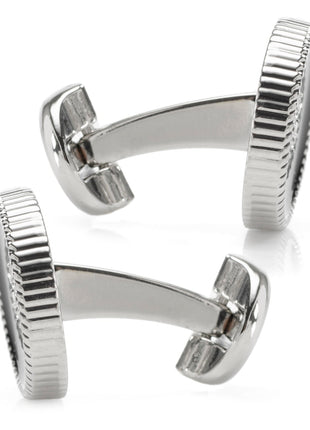 Crystal Button Rope Cufflinks