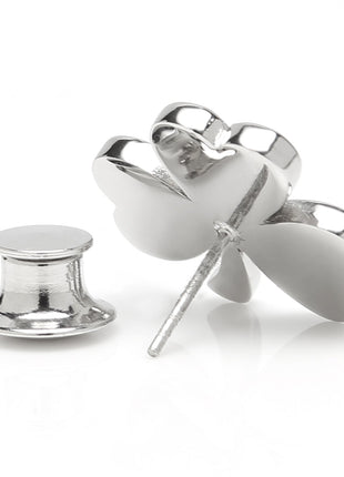 Clover Stainless Steel Lapel Pin