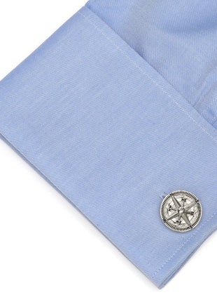 Antique Compass Stainless Steel Cufflinks