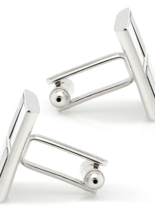 Mother of Pearl and Onyx Check Cufflinks