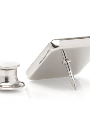 Stainless Steel Radiant Cross Lapel Pin