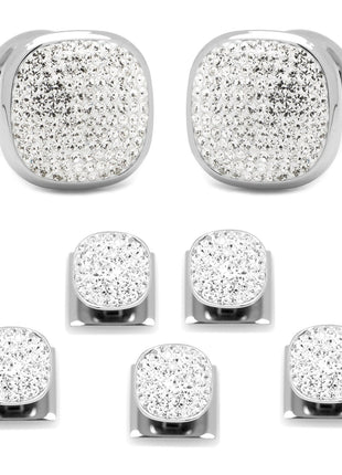 White Pave Crystal 5-Stud Set