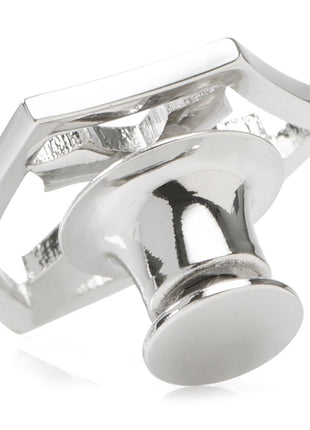 Stainless Steel Cross Shield Lapel Pin